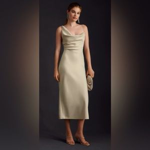 BHLDN August Satin Charmeuse Midi Dress